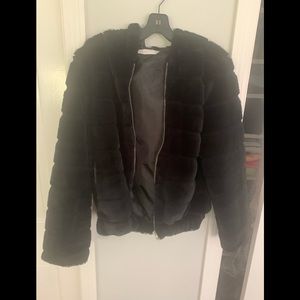 Caren Forbes faux fur bomber jacket